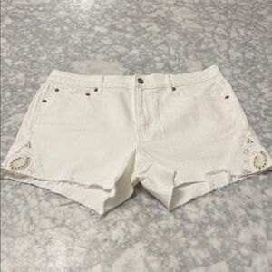 American Eagle Outfitters White Jean Shorts